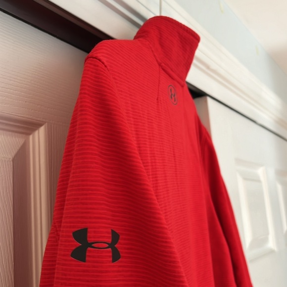Red Under Armour 3/4 Zip Fleece - Picture 3 of 4
